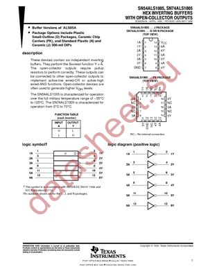 SN74ALS1005DRE4 datasheet  